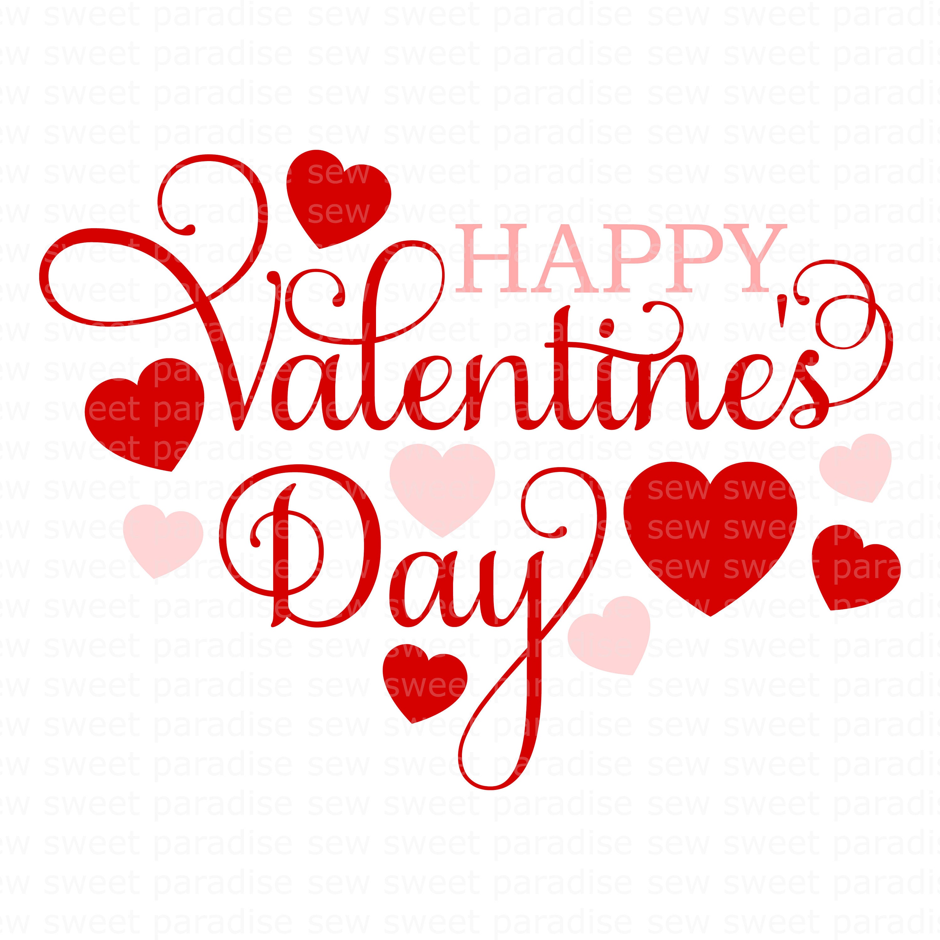 Happy Valentines Day SVG, Valentine's Day SVG, Love SVG, Digital Download,  Cut File, Sublimation, Clip Art svg/png/dxf File Formats 