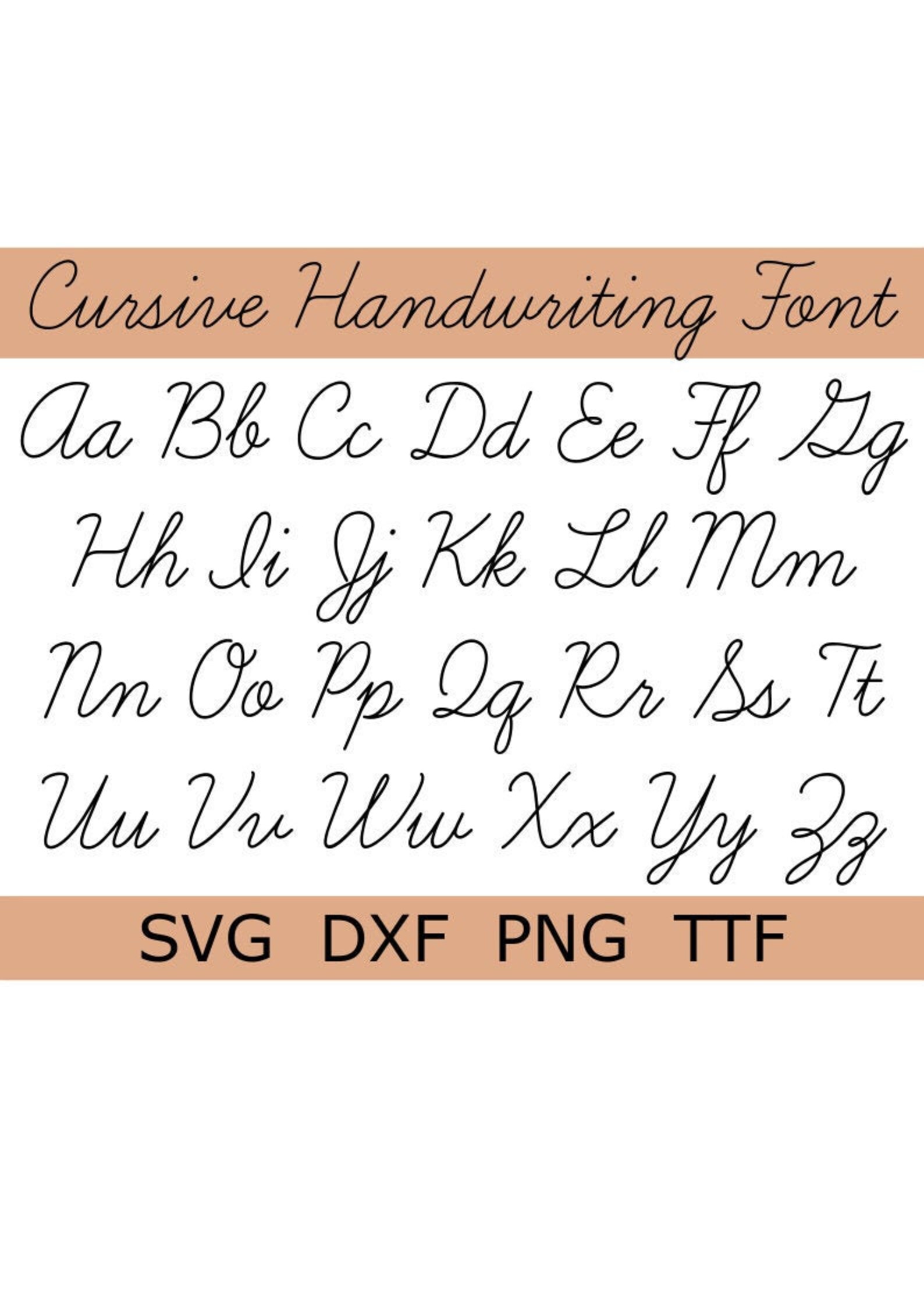 Cursive Font SVG TTF Cursive Handwriting Font School Font | Etsy
