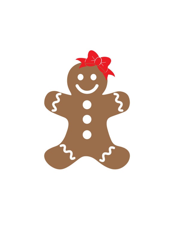 Download Gingerbread Girl Svg File Christmas Svg Digital Download For Etsy