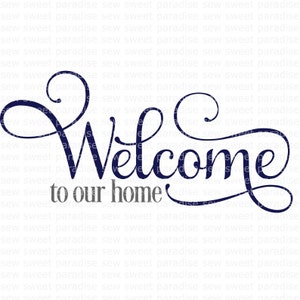 Letrero de bienvenida SVG/PNG, Bienvenido a casa, Bienvenido SVG, Descarga instantánea/Archivo de corte, Sublimación, Clipart