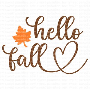 Hello Fall SVG, Fall Door Sign SVG, Halloween SVG, Digital Download, Cut File, Sublimation, Clip Art (individual svg/dxf/png files)