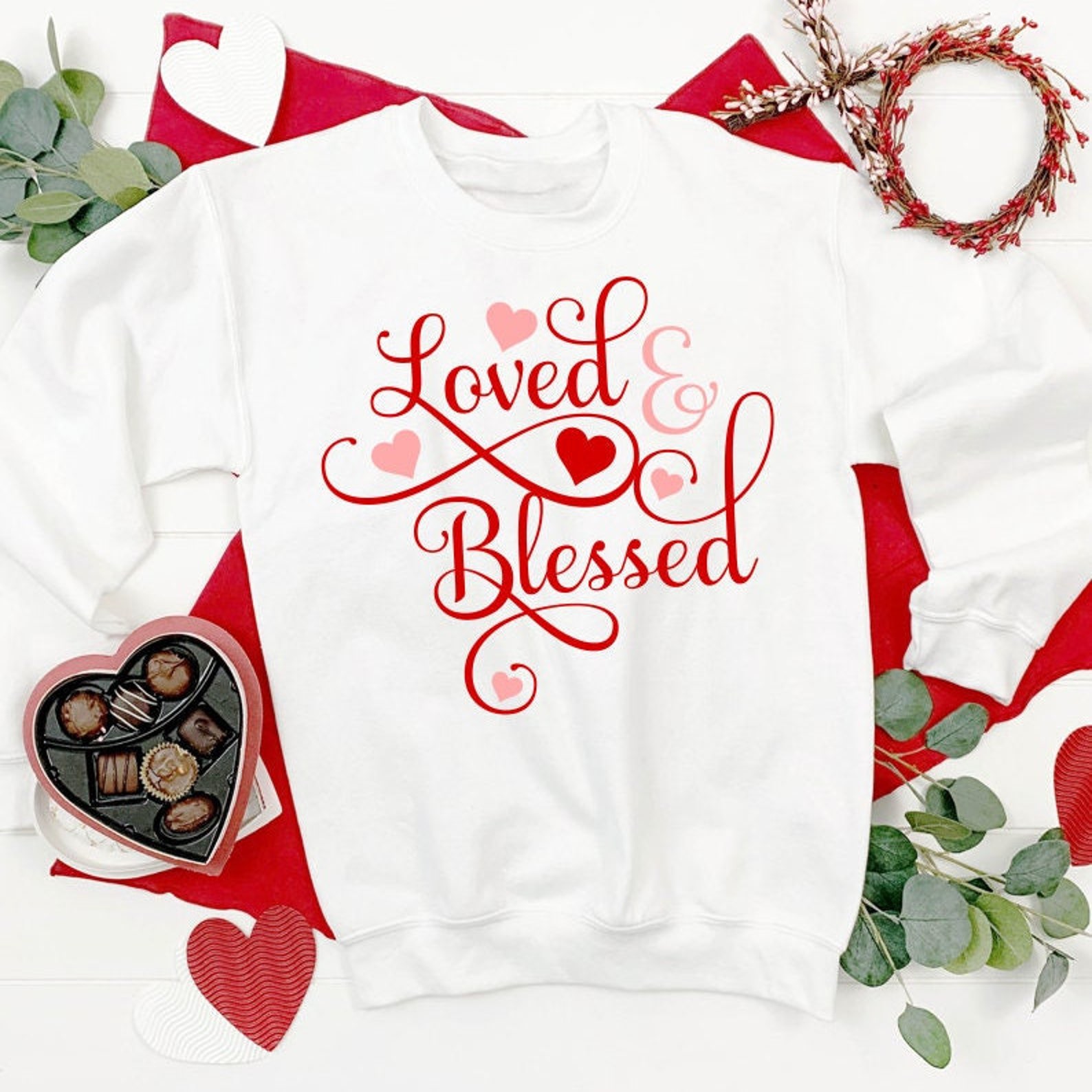 Valentines Day SVG Loved and Blessed SVG Love SVG Digital - Etsy