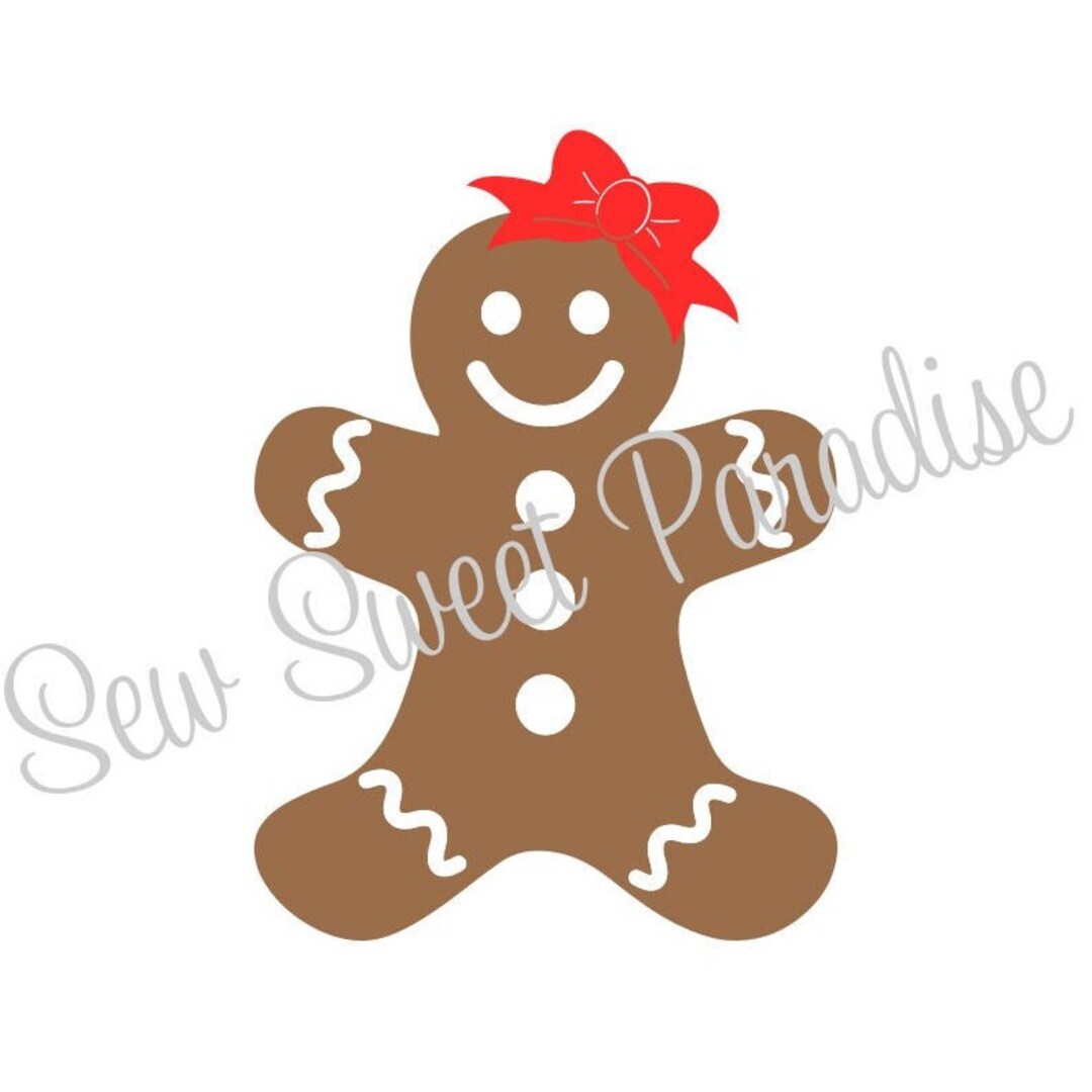 Gingerbread Girl SVG, Christmas SVG, Gingerbread Man, Digital Download