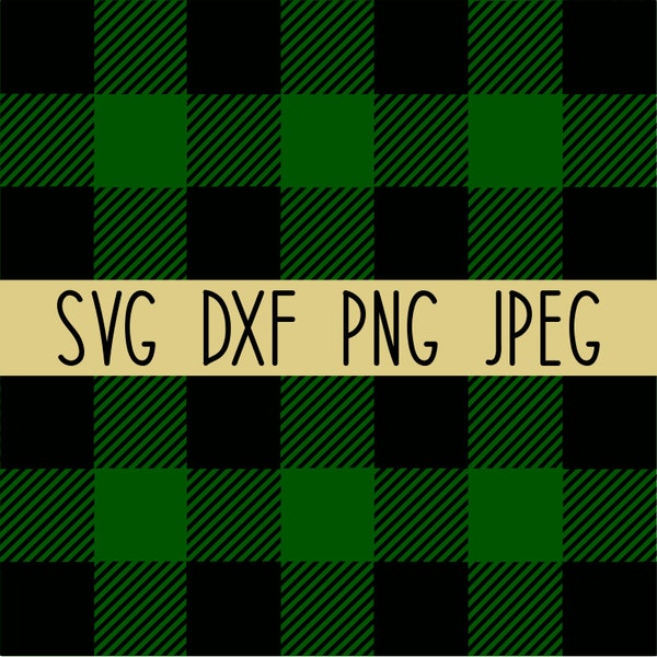 Green Buffalo Plaid SVG, Check Pattern SVG, Digital Paper, Digital Download, Cut File, Clip Art (svg/png/dxf/jpeg file formats)