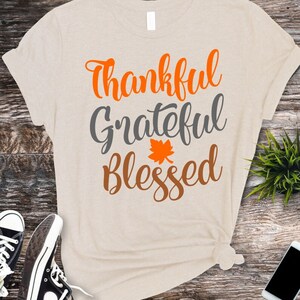 Thankful, Grateful, Blessed SVG, Digital Download, Cut File ...