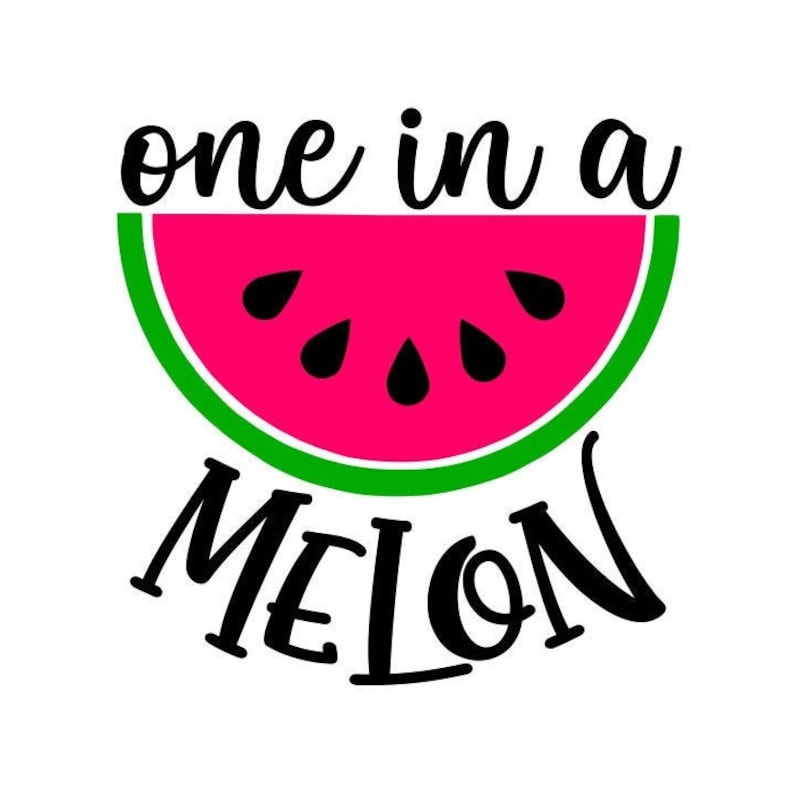 Watermelon SVG One in Melon SVG Summer SVG Digital image 1