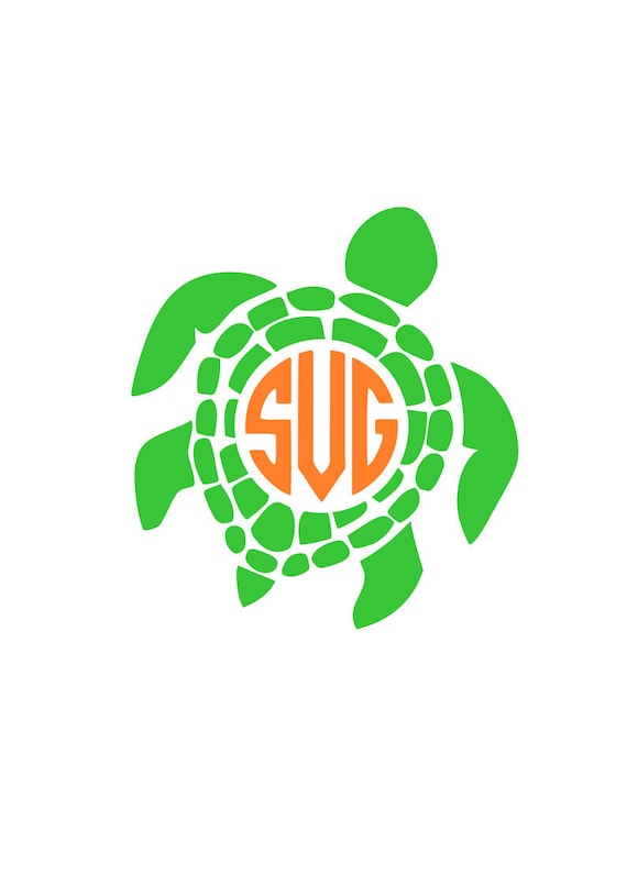 Download Turtle Svg Turtle Monogram Svg Swimming Turtle Svg Digital Etsy