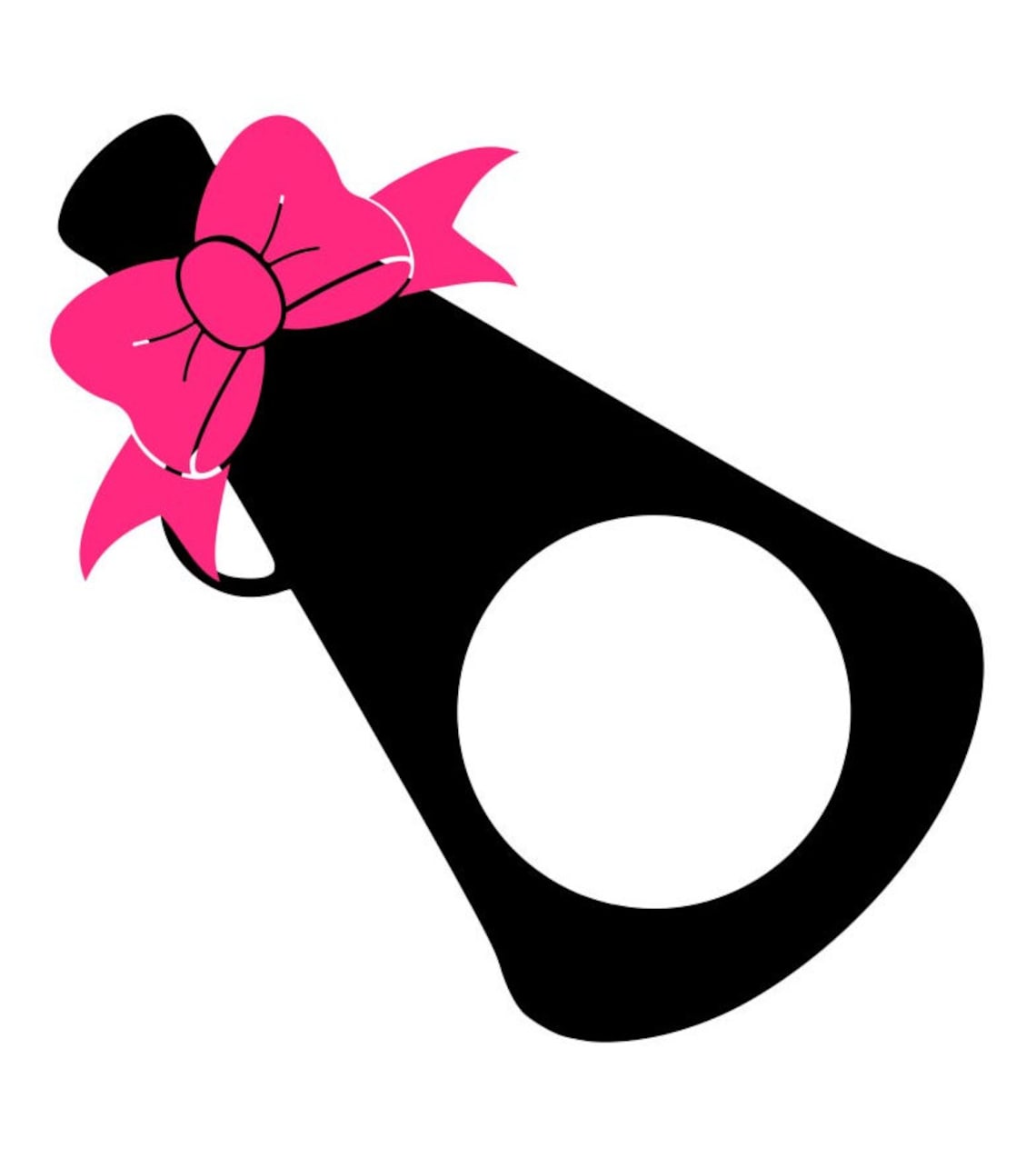Cheer SVG Cheer Megaphone SVG Monogram Frame SVG Digital Etsy