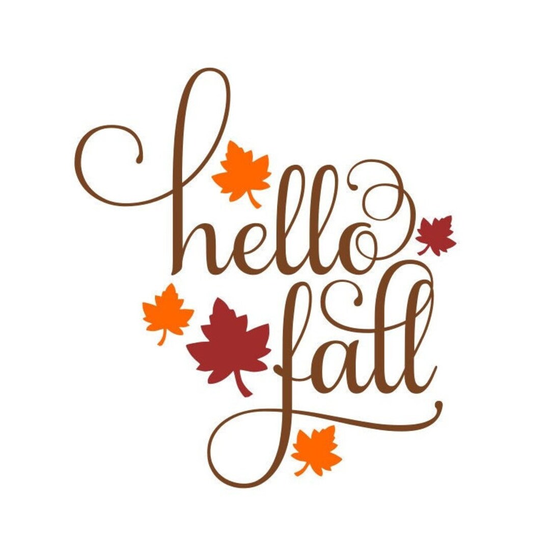 Hello Fall SVG Fall Door Sign SVG Thanksgiving SVG Digital - Etsy