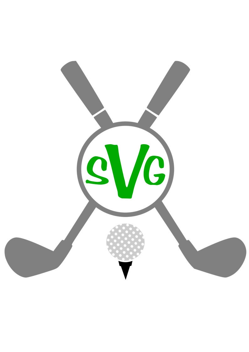 Download Golf Monogram SVG File Monogram Frame Digital Download for ...