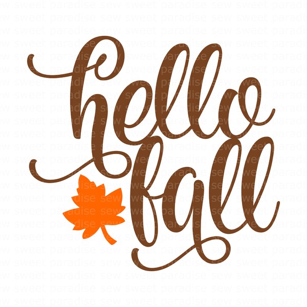 Hello Fall Svg - Etsy