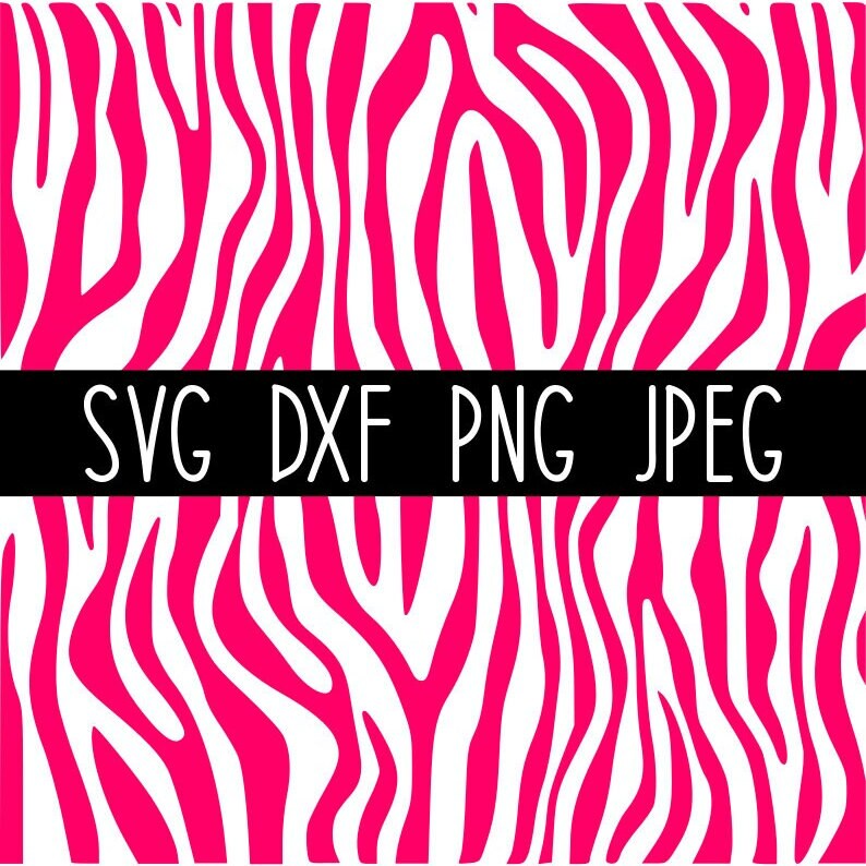 Hot Pink Zebra Stripes SVG Pink Zebra Pattern SVG Digital Etsy