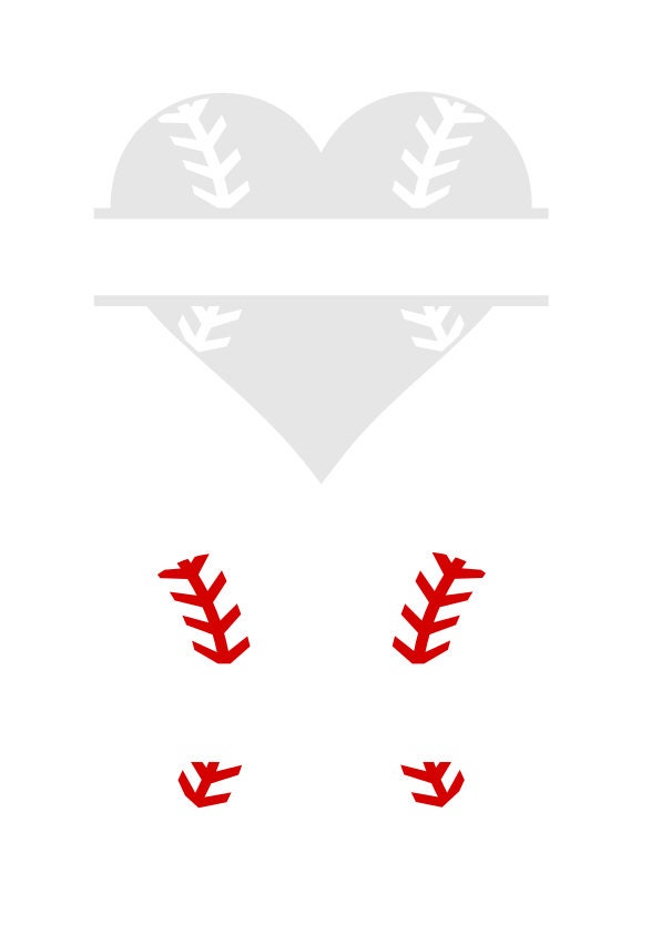 Baseball SVG Softball Heart SVG Baseball Heart SVG Digital Etsy Canada