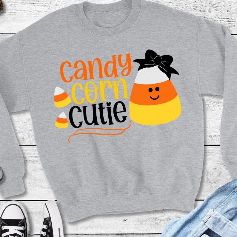 Halloween Candy Corn Monogram Graphic Tee