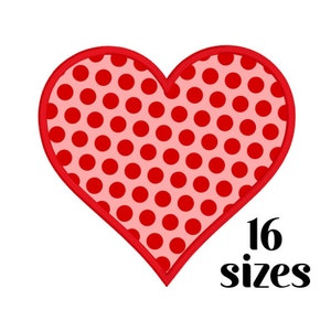 Herz Maschinenstickerei, Herz Maschinenstickerei, Valentinstag, 16 Größen, Instant Download (Pes dst hus jef exp vip vp3)