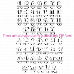 12 Monogram SVG Bundle Installable TTF, 12 Monogram Fonts 15 Name Fonts, Digital Download, Cut Files svg/png/dxf Installable ttf image 9