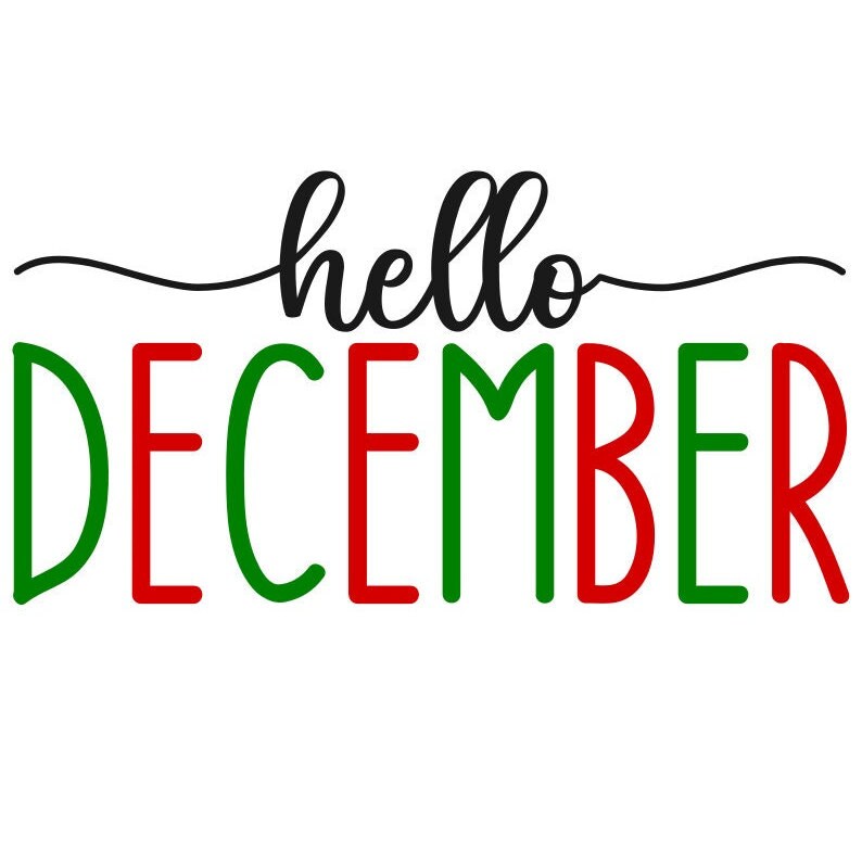 Hello December SVG Christmas Farmhouse SVG Digital Download - Etsy