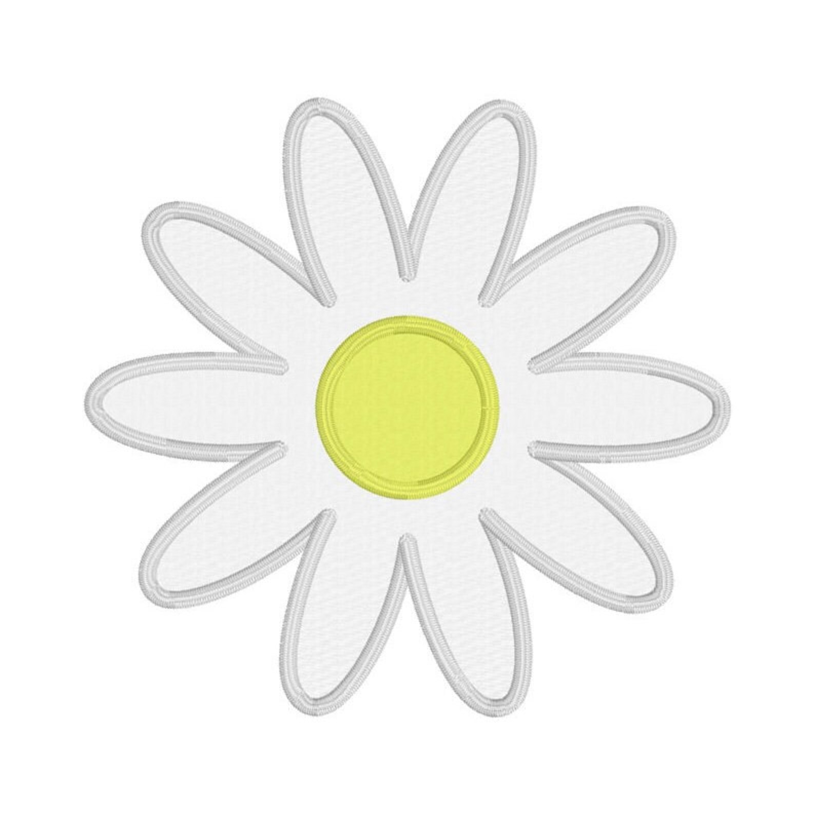 Daisy Applique Design MACHINE EMBROIDERY Daisy Flower Etsy