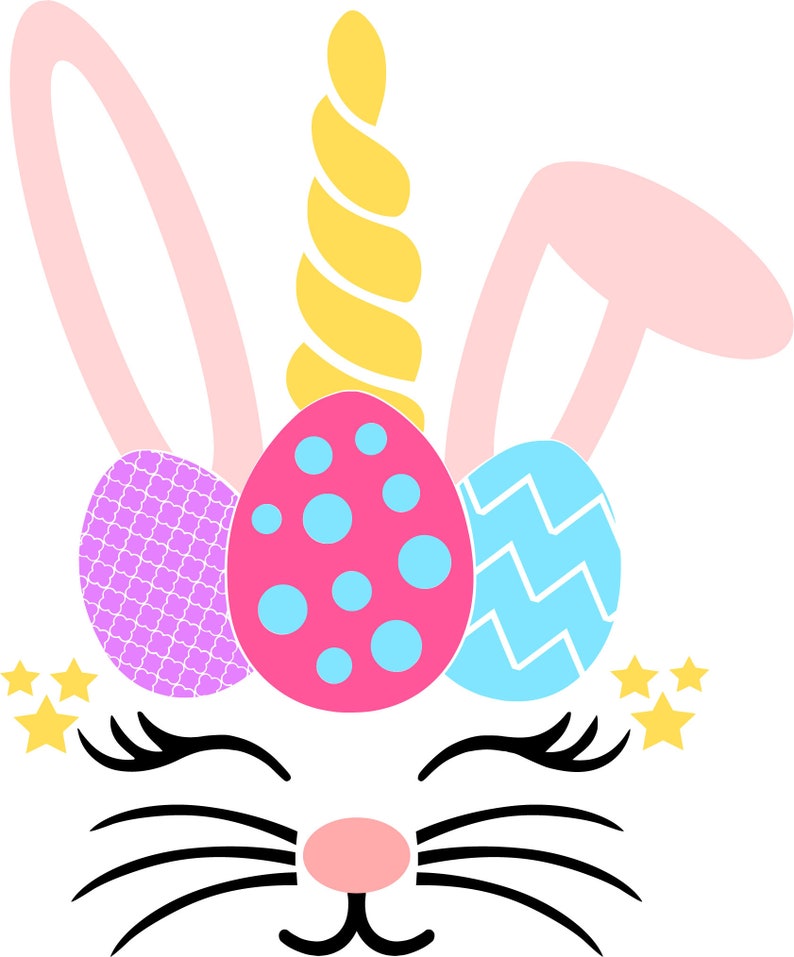 Easter Unicorn SVG Bundle Easter Bunny Unicorn SVG Digital | Etsy