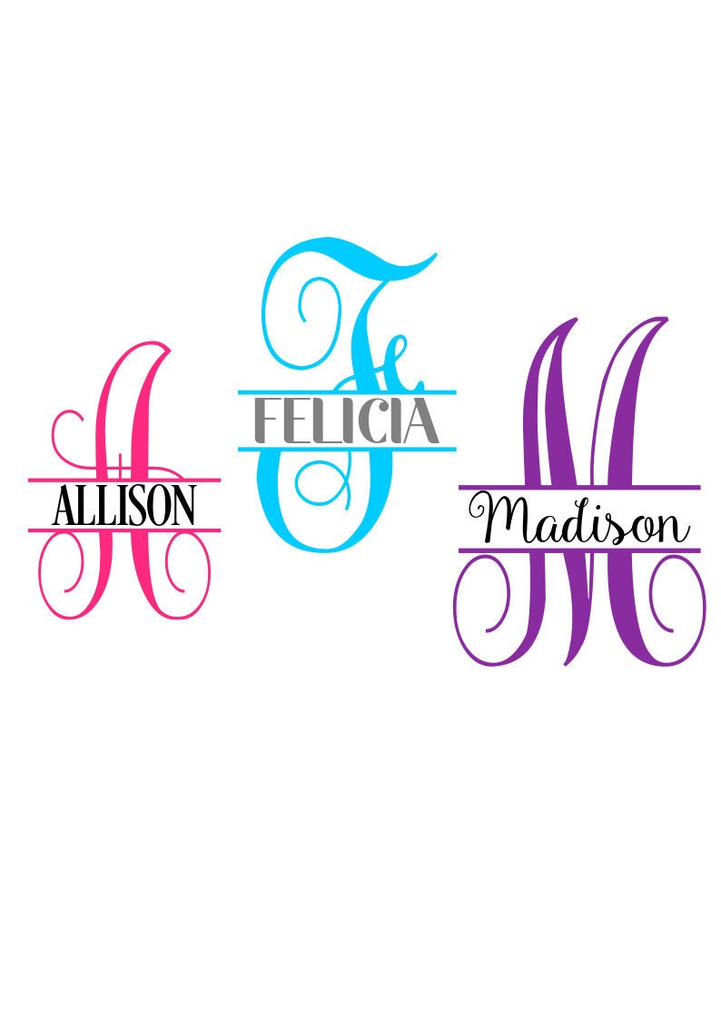 Download Split Monogram SVG/PNG Split Monogram Frame Alphabet ...