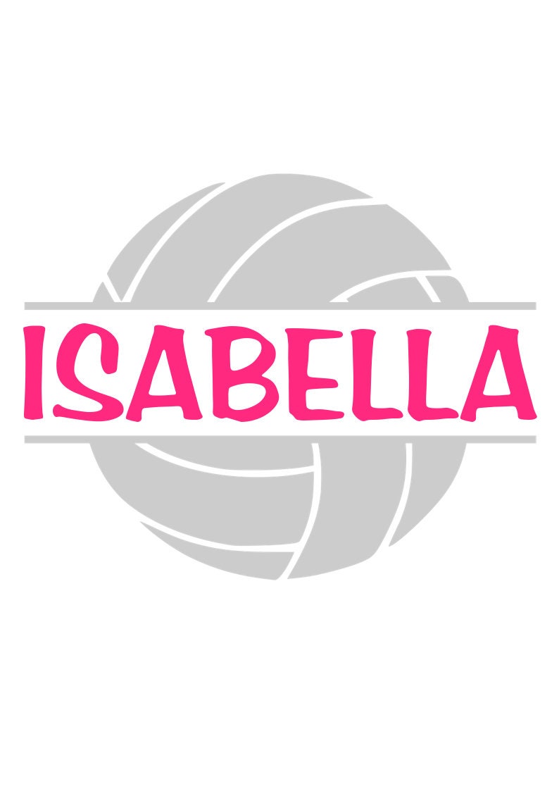 Volleyball SVG Volleyball Name Frame SVG Digital Download Etsy Ireland