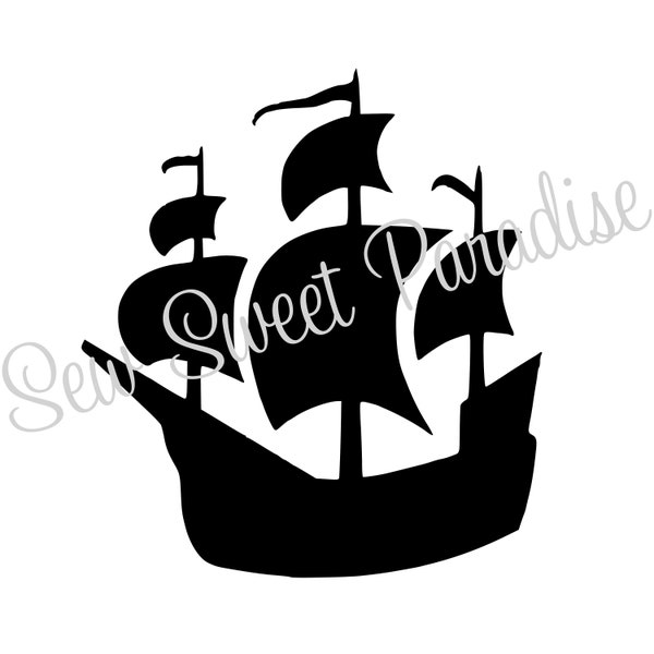 Nave pirata SVG, Pirata SVG, Download digitale, File di taglio, Sublimazione, Clip Art (include formati file SVG/DXF/PNG)