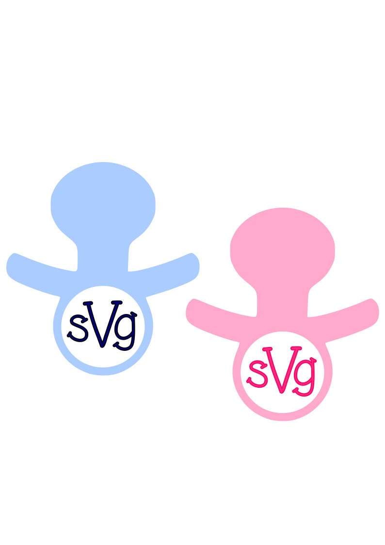 Download Baby Pacifier SVG File Monogram Frame Digital Download for ...