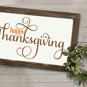 Happy Thanksgiving SVG, Script SVG, Fall SVG, Digital Download, Cut ...