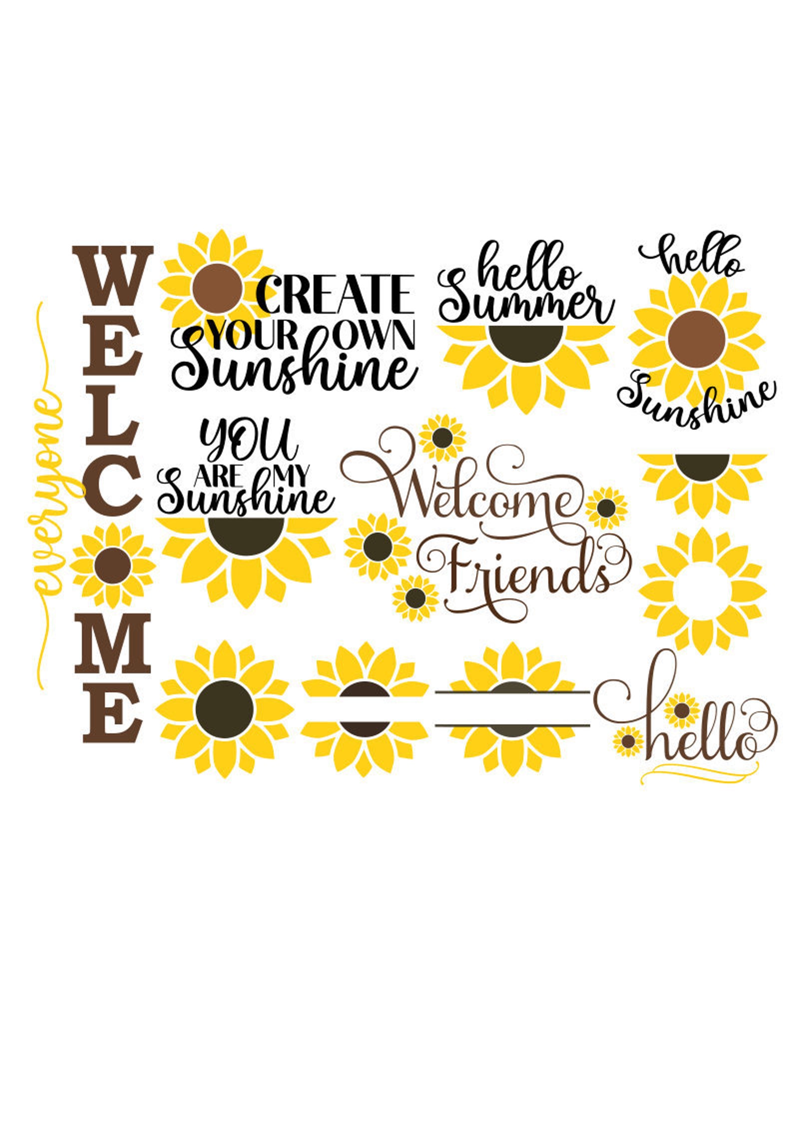 Free Free 222 Sunflower Welcome Sign Svg SVG PNG EPS DXF File