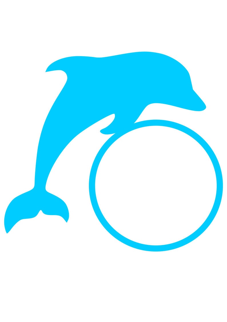 Download Dolphin Monogram SVG File Dolphin Monogram Frame Digital ...