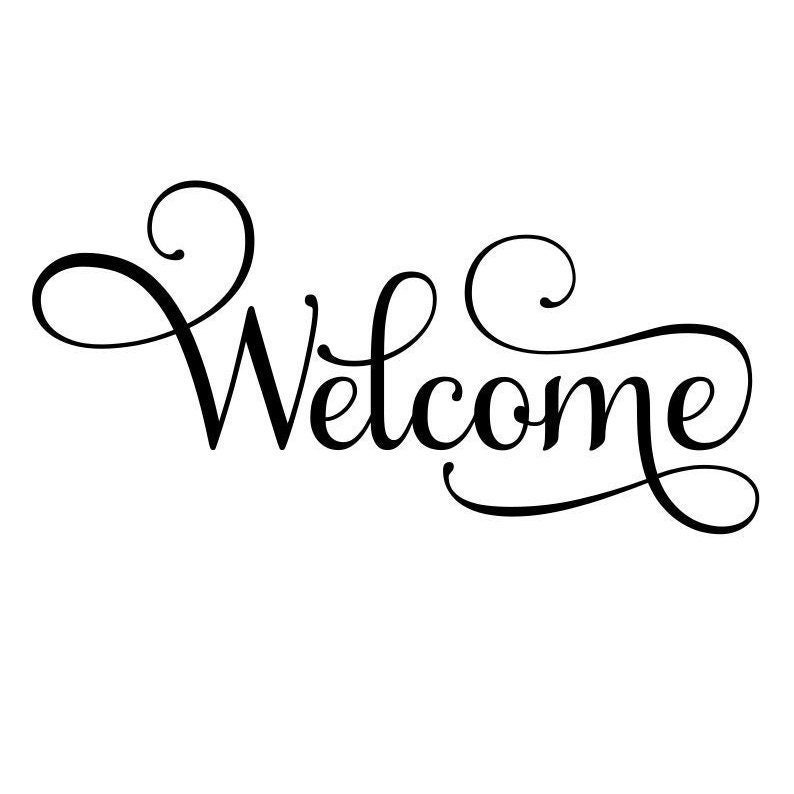 Welcome SVG Welcome Sign SVG Welcome Script Sign Digital - Etsy