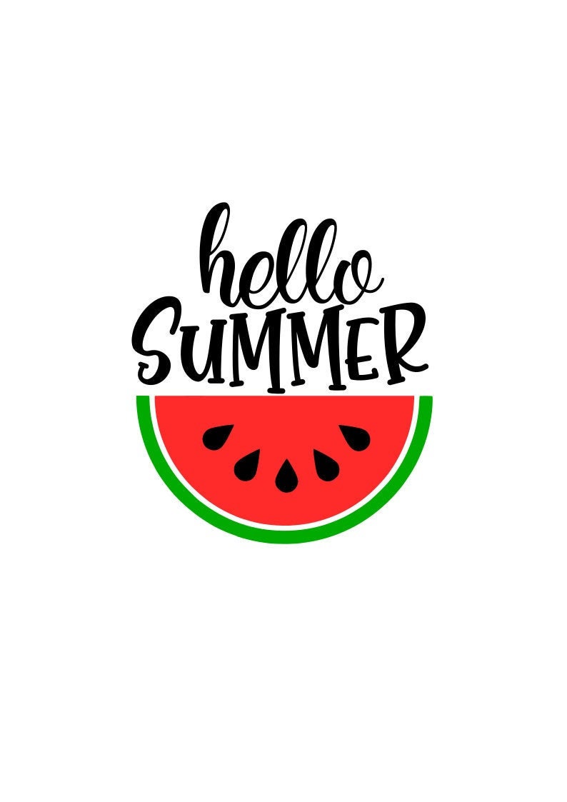 Summer Door Sign SVG, Hello Summer SVG, Watermelon SVG, Digital Downl…