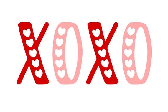 XOXO SVG Valentines Day SVG Love Digital Download for | Etsy Canada