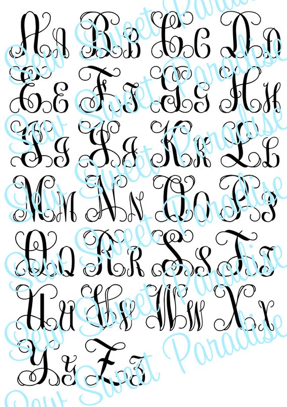 Fancy Letters SVG Cut Files For Cricut, Monogram Letters, Fancy