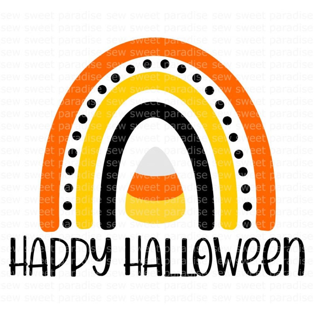 Happy Halloween Rainbow SVG, Candy Corn SVG, Halloween SVG, Digital