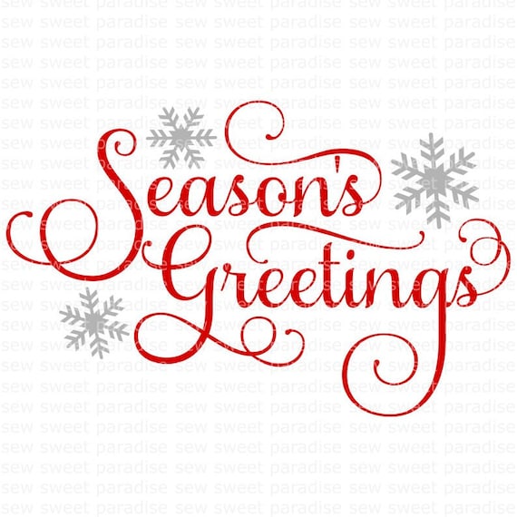 Season's Greetings SVG, Christmas SVG, Holiday Sign SVG, Digital ...