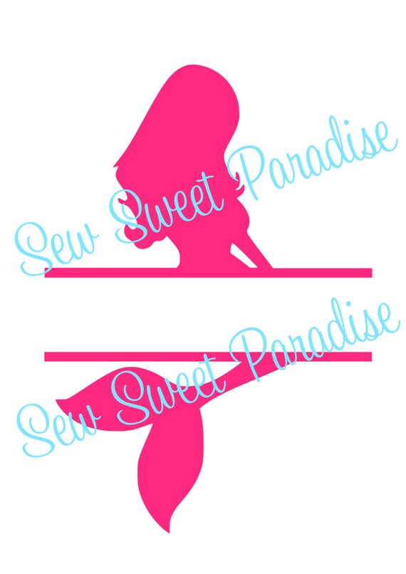 Download Mermaid Svg Mermaid Name Frame Svg Split Name Frame Digital Etsy
