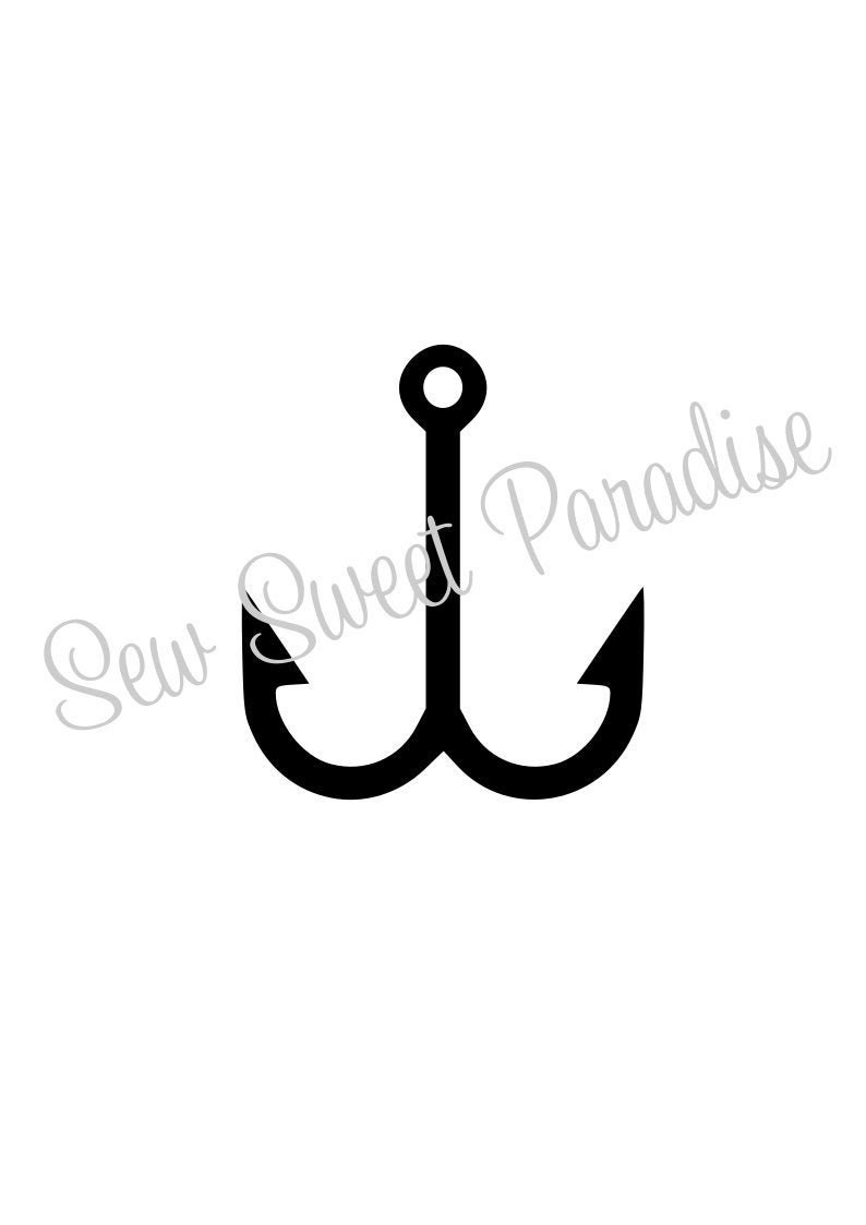 Download Fishing Hook Svg File Digital Download For Cricut And Silhouette