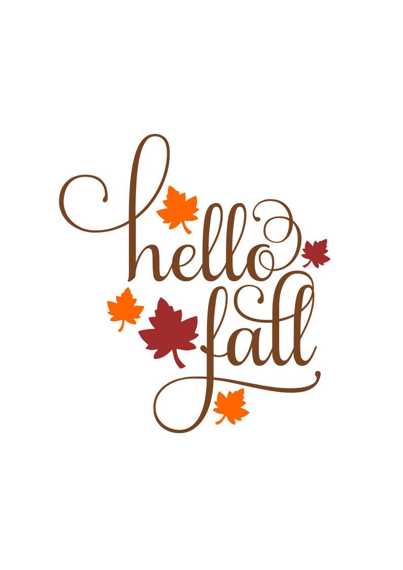 Hello Fall SVG Fall Door Sign SVG Thanksgiving SVG Digital | Etsy