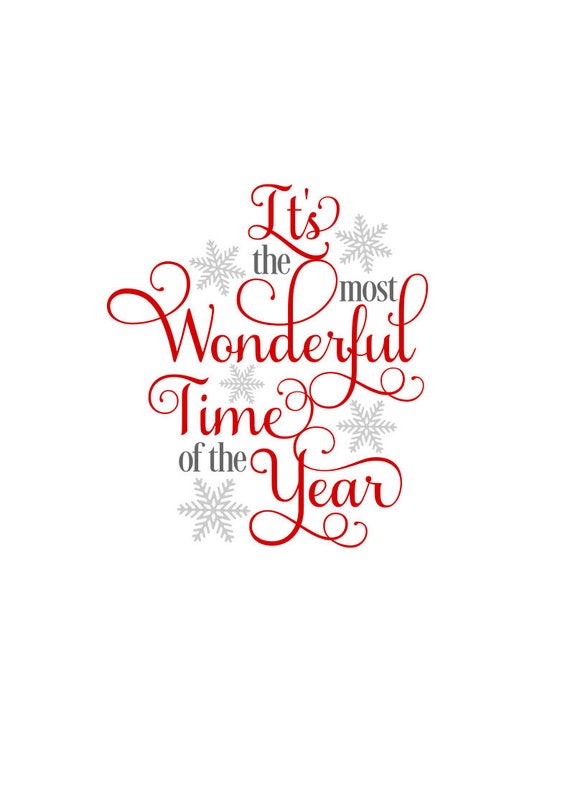 It's the Most Wonderful Time of the Year SVG Christmas | Etsy