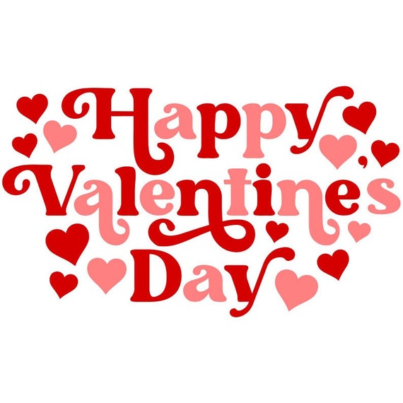 Happy Valentines Day SVG, Valentine's Day Retro SVG, Digital Download, Cut  File, Sublimation, Clip Art svg/png/dxf/jpeg File Formats 