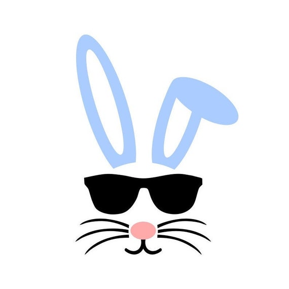 Easter Bunny SVG Bunny Sunglasses SVG Bunny Face Digital | Etsy