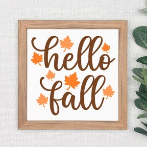 Hello Fall SVG, Fall Door Sign SVG, Halloween SVG, Digital Download ...