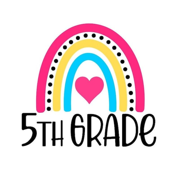 Fifth Grade Rainbow SVG 5th Grade SVG School SVG Digital - Etsy Sweden