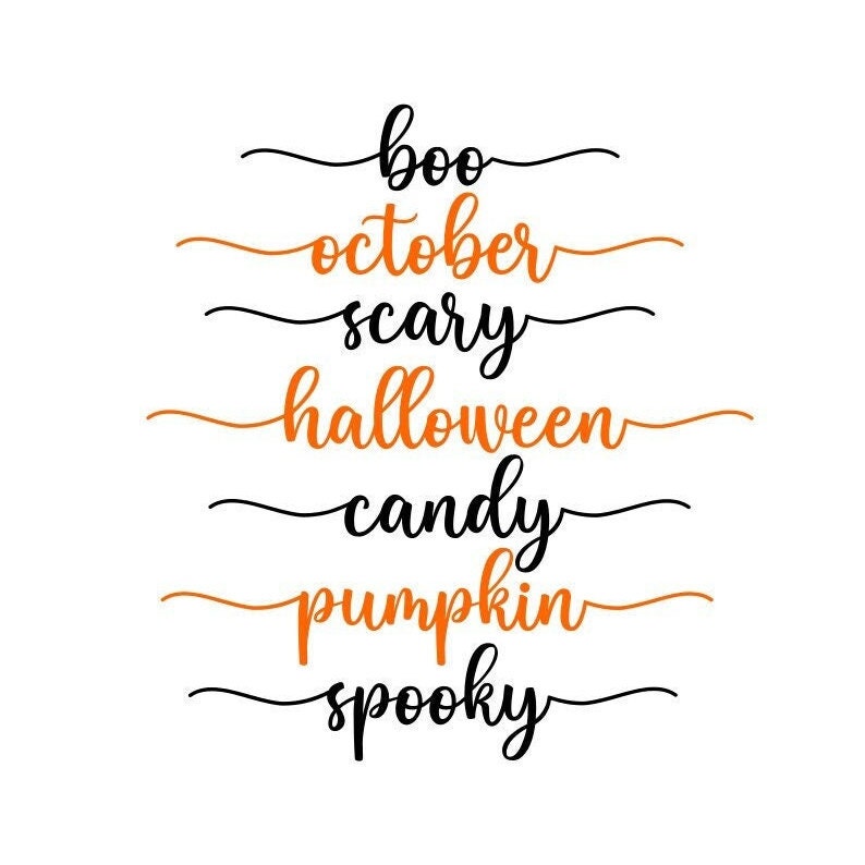 Halloween SVG/PNG, Halloween Word Art SVG, Instant Download, Cut File