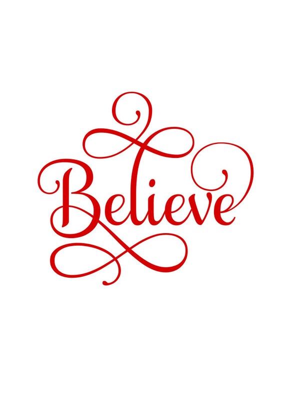 Download Believe Svg File Christmas Svg Digital Download For Cricut Etsy