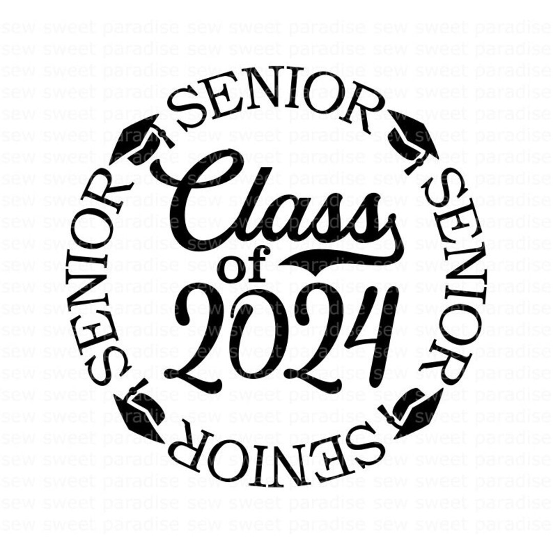 Senior 2024 SVG, Class of 2024 SVG, Graduation 2024, black Digital