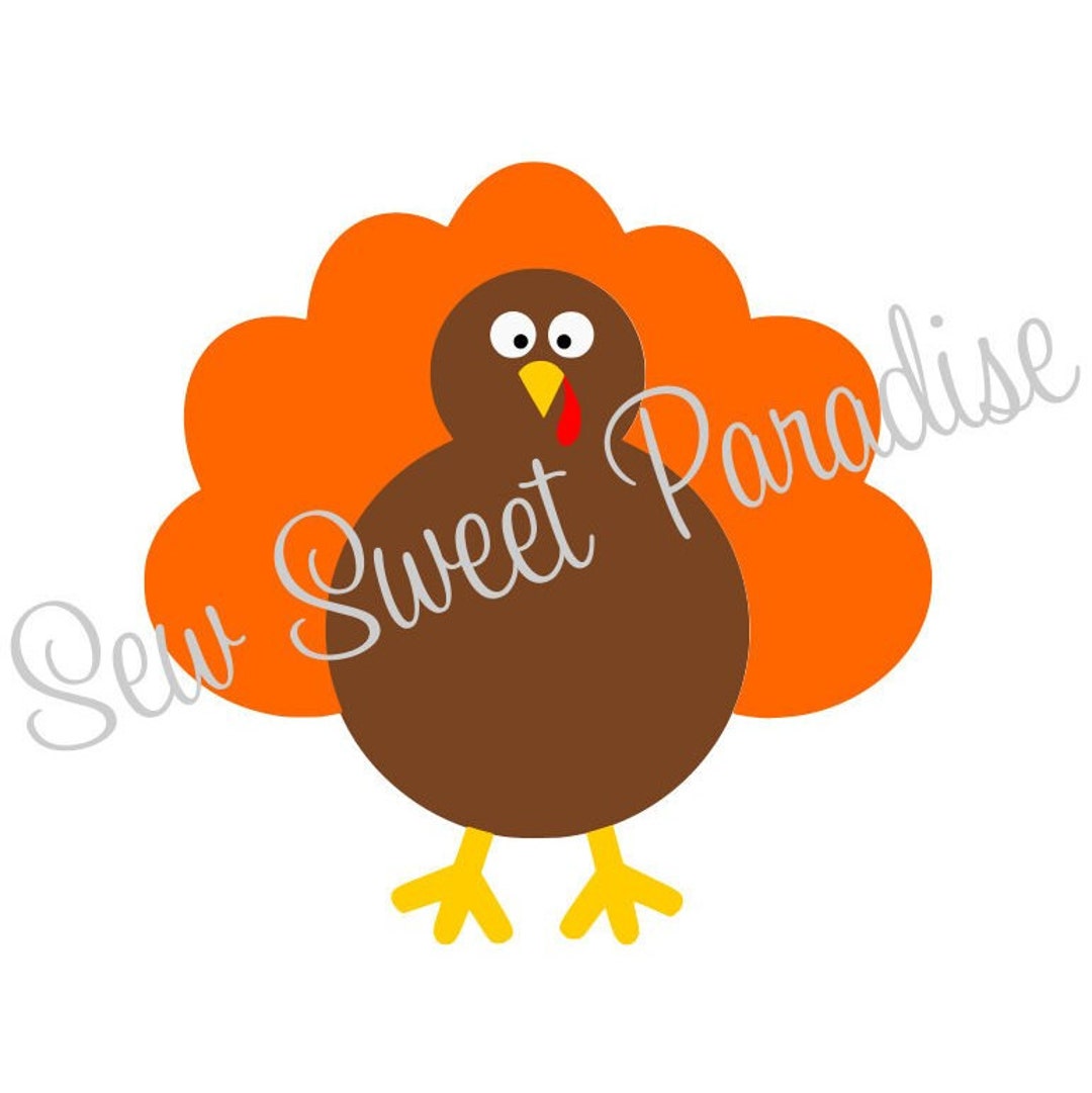 Turkey SVG Cute Turkey SVG Thanksgiving SVG Digital - Etsy