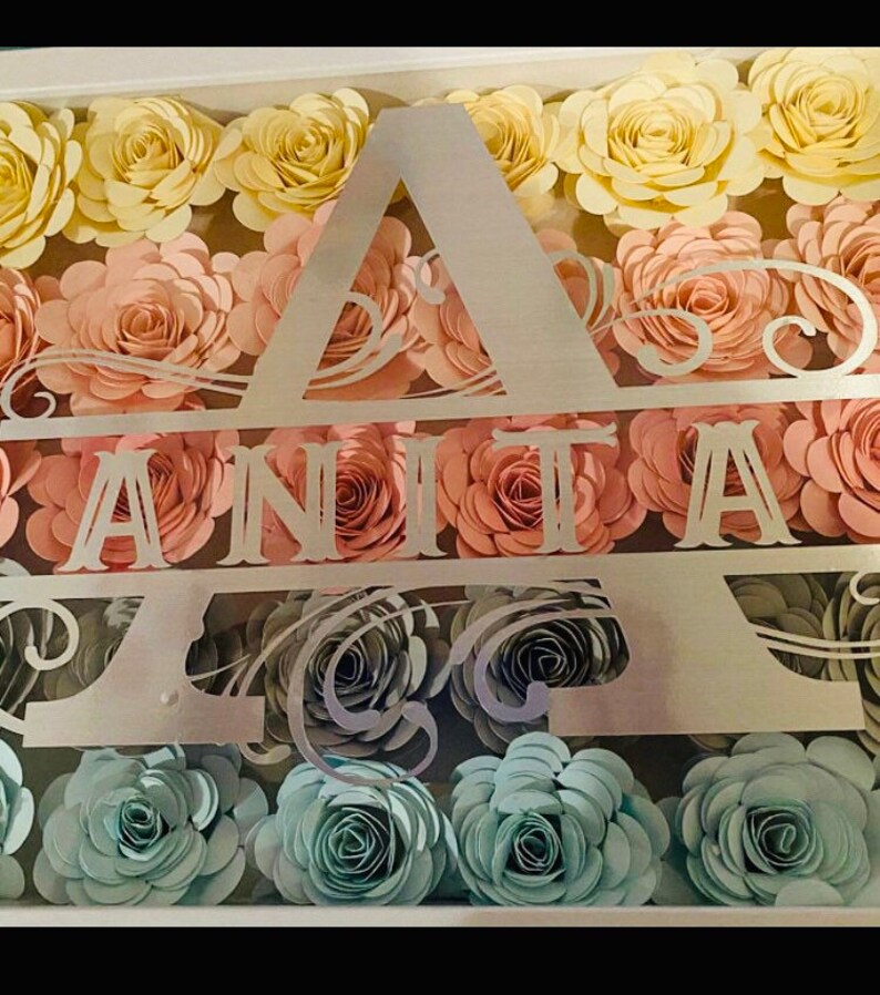 Split Monogram SVG, DXF, PNG, 26 Letters Split Monogram Frame Alphabet