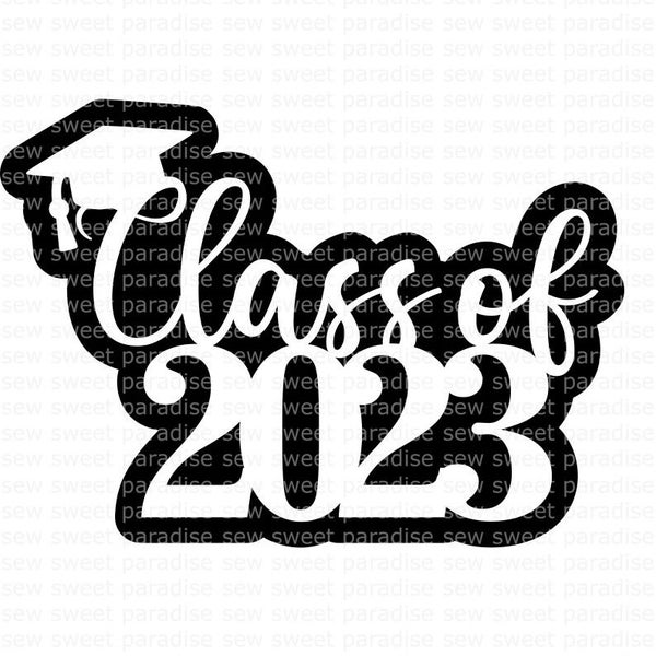 Class of 2023 Shadow SVG, Cake Topper SVG, Digital Download, Cut File, Sublimation, Clip Art (includes svg/dxf/png/jpeg formats)